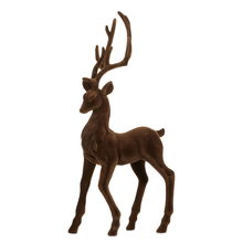 Cerf décoratif brun floqué debout – 25,25 po — Default Title — vue individuelle sur fond blanc