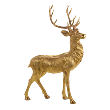Statue de cerf dorée — Cerf — 50 po — vue individuelle sur fond blanc
