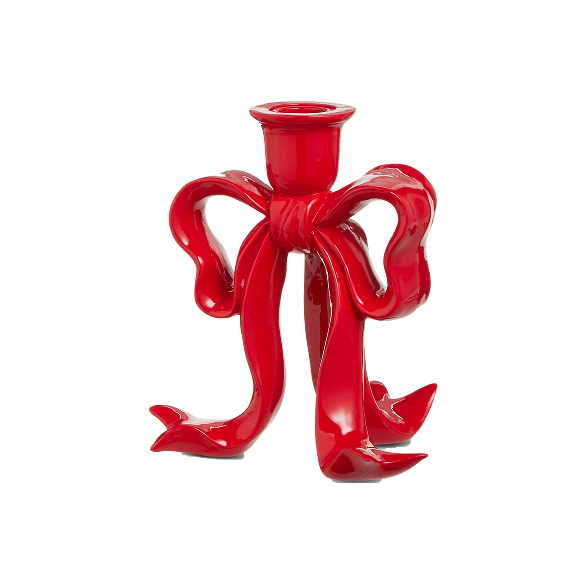 Chandelier de Noël à boucle — Rouge — 6,5 po — vue individuelle sur fond blanc