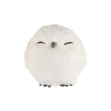 Ornement hibou blanc — Fermés — 6 po — vue individuelle sur fond blanc