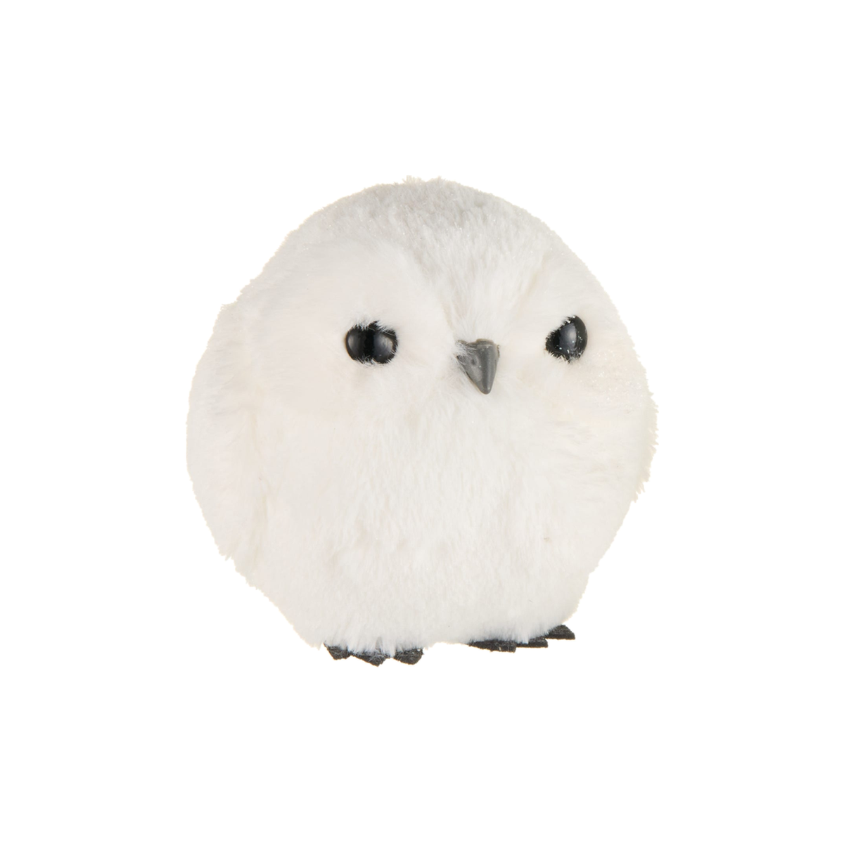 Ornement hibou blanc — Ouverts — 6 po — vue individuelle sur fond blanc