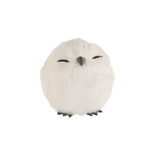Ornement hibou blanc à yeux fermés – 5 po