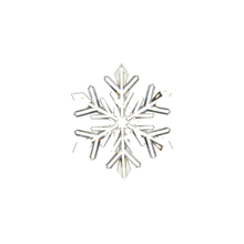 Ornement flocon de neige transparent – 9 po — Branches pointues — vue individuelle sur fond blanc