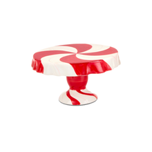 Présentoir décoratif à motif de bonbon à la menthe — Petit — diamètre 8,5 po — vue individuelle sur fond blanc