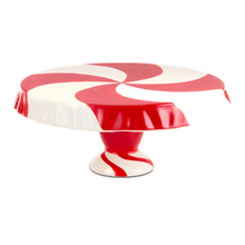 Présentoir décoratif à motif de bonbon à la menthe — Grand — diamètre 13 po — vue individuelle sur fond blanc