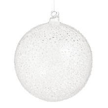 Boule de Noël transparente en verre texturé – 6 po — Default Title — vue individuelle sur fond blanc