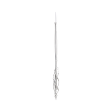 Ornement glaçon spiralé en verre — 12 po — vue individuelle sur fond blanc