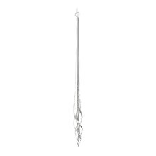 Ornement glaçon spiralé en verre — 15 po — vue individuelle sur fond blanc