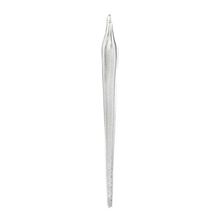 Ornement glaçon pailleté en verre — 10,5 po — vue individuelle sur fond blanc