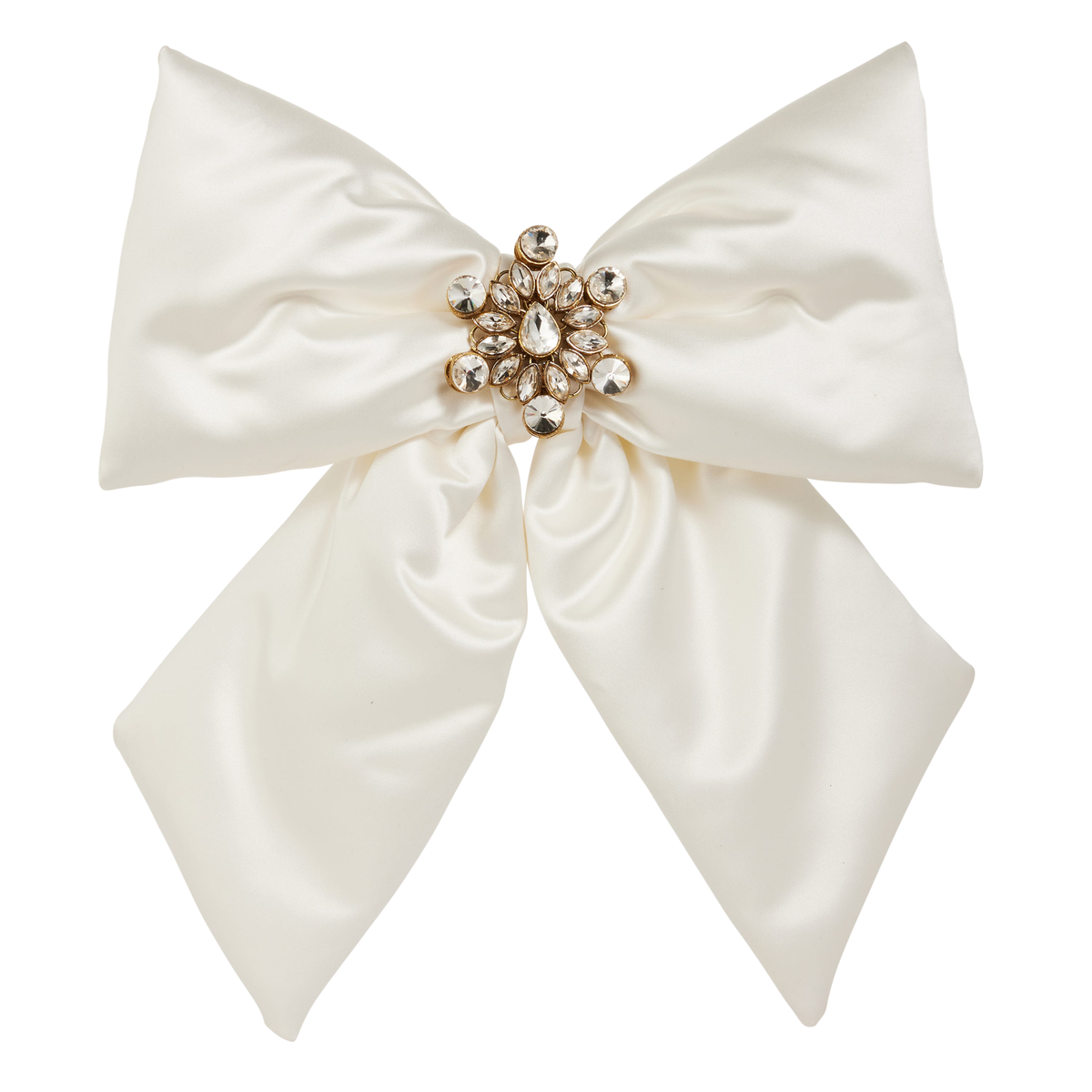 Boucle pour bouteille en satin – Ivoire