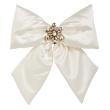 Boucle pour bouteille en satin – 11 po — Ivoire — vue individuelle sur fond blanc