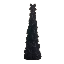 Sapin décoratif composé de boucles – Noir floqué – 19 po