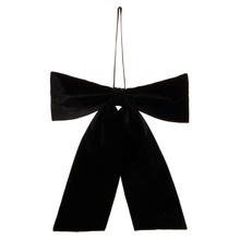 Boucle de Noël en velours noir — 12,5 po — vue individuelle sur fond blanc