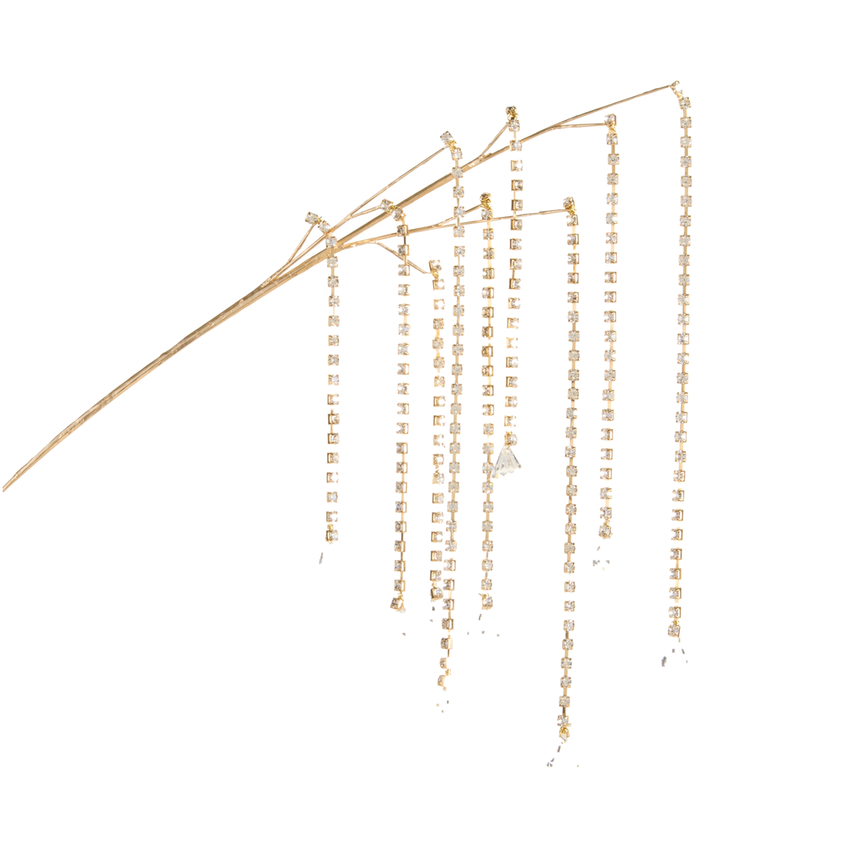 Tige décorative dorée à strass et bijoux – 37 po — Default Title — vue individuelle sur fond blanc