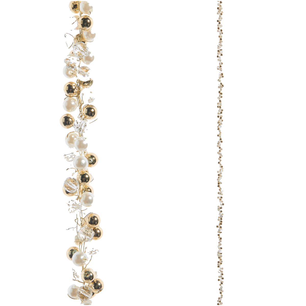 Guirlande de perles or et éléments transparents – 5,5 pi — Default Title — vue individuelle sur fond blanc