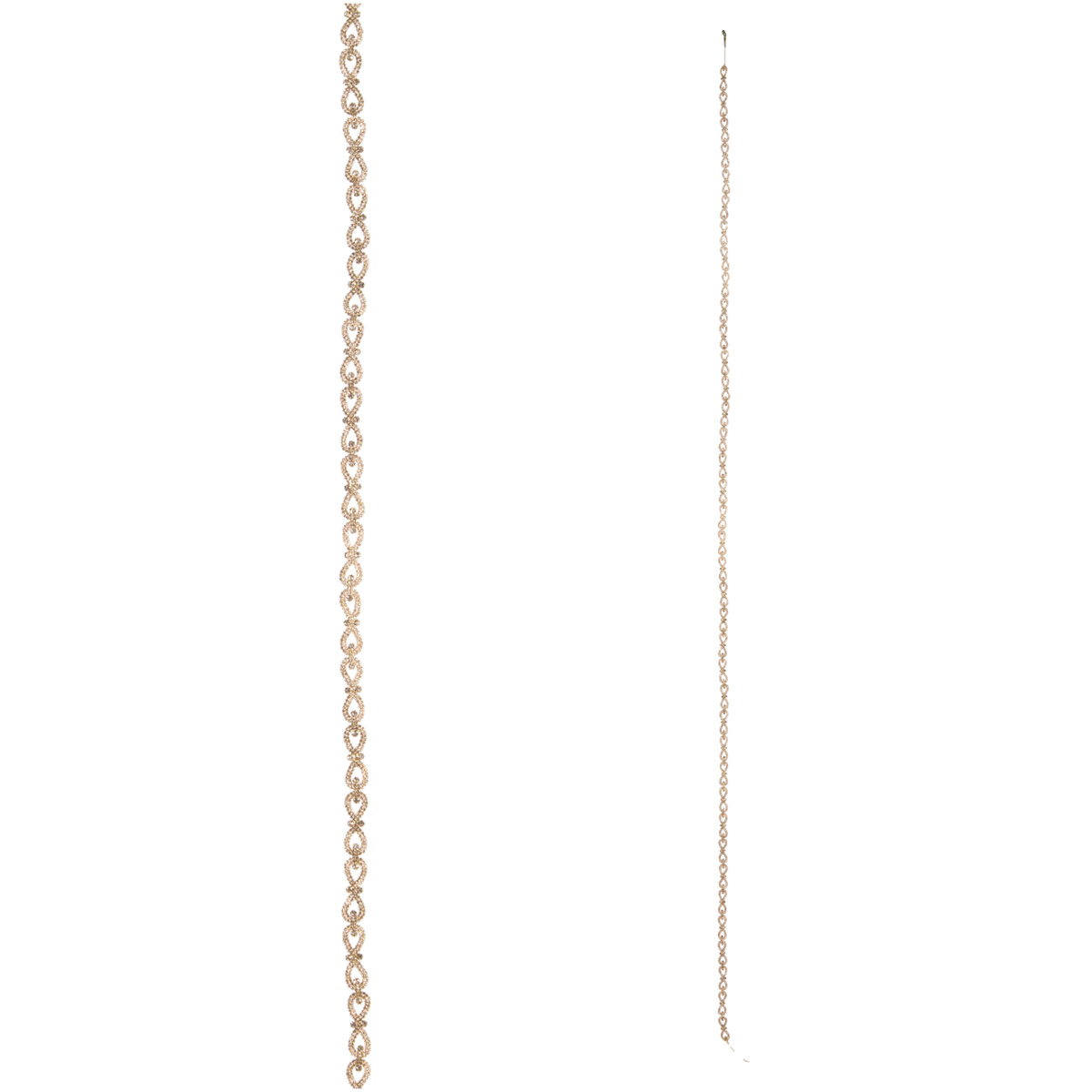 Guirlande de Noël à bijoux — Doré — 6 pi — vue individuelle sur fond blanc