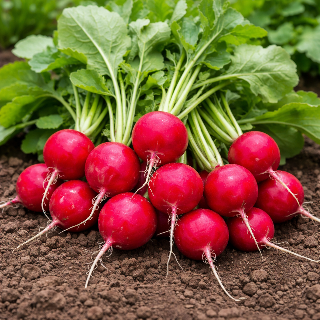 Organic 'Cherry Belle' radish