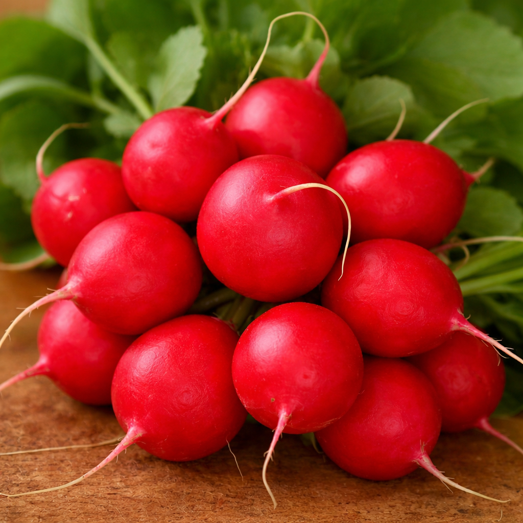 Radis 'Cherry Belle' sur ruban