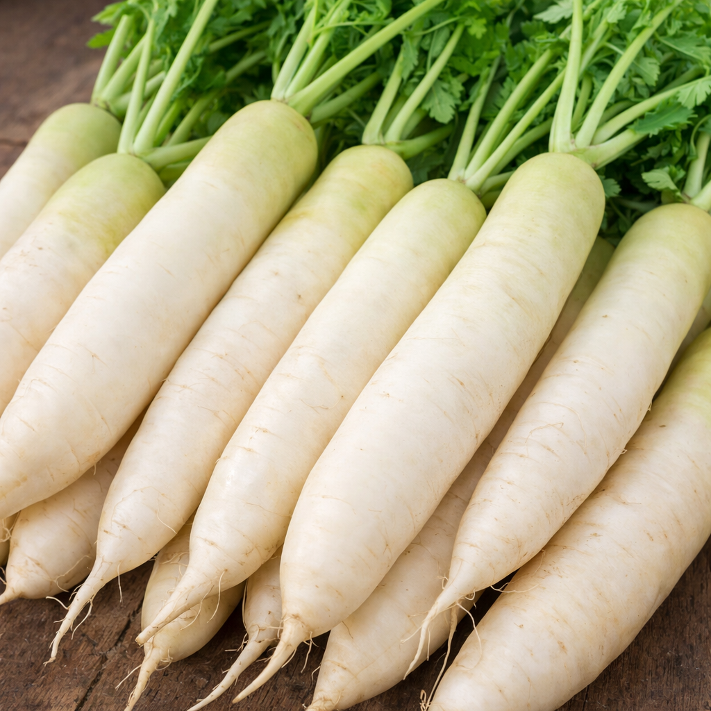 Organic daikon radish