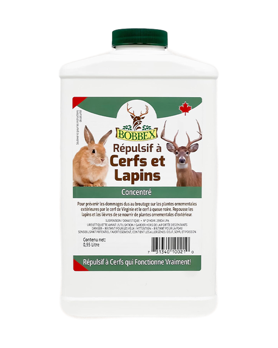 Répulsif à cerfs et lapins concentré Bobbex® — photo sur fond blanc