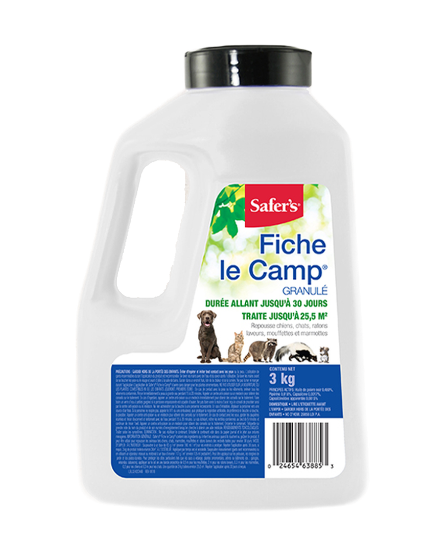 Répulsif granulé Fiche le camp de Safer's® — photo sur fond blanc