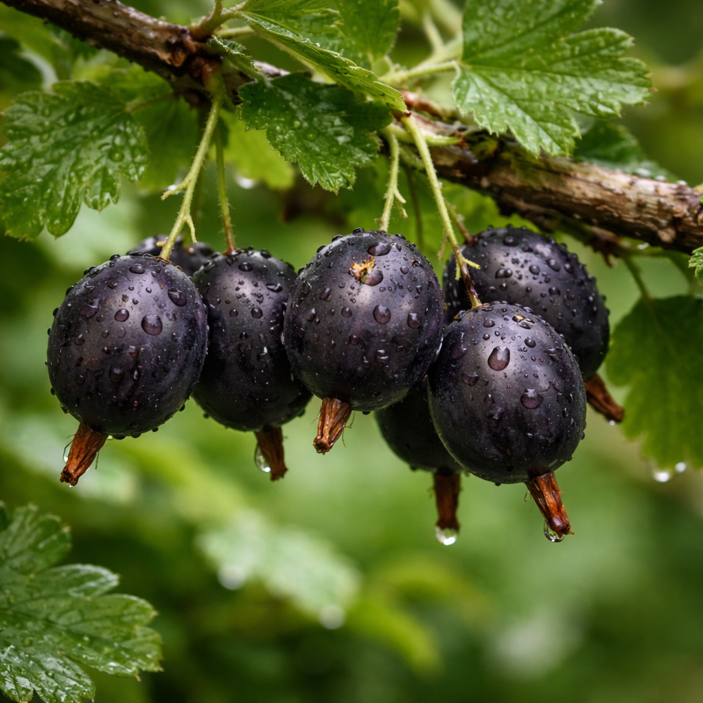 Ribes uva-crispa 'Black Velvet'