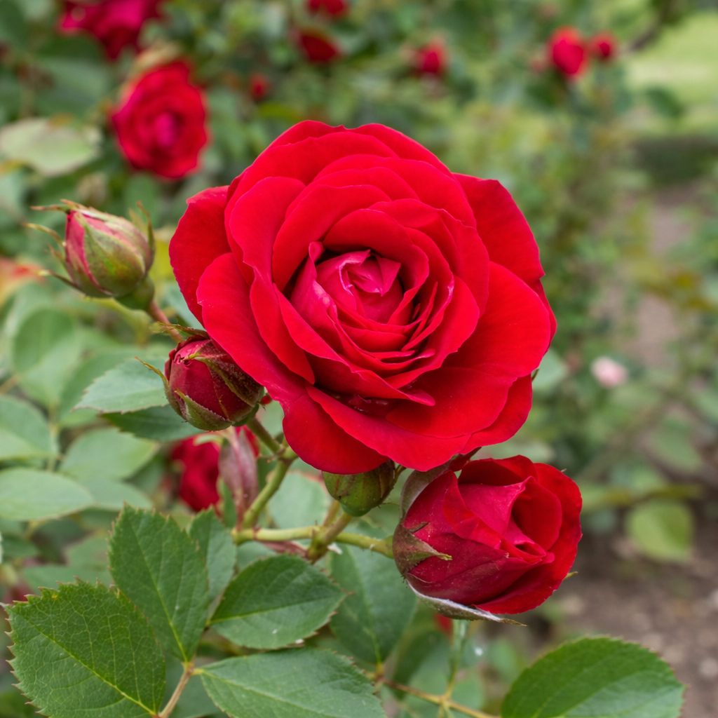 Rosier grimpant 'Cherry Frost'