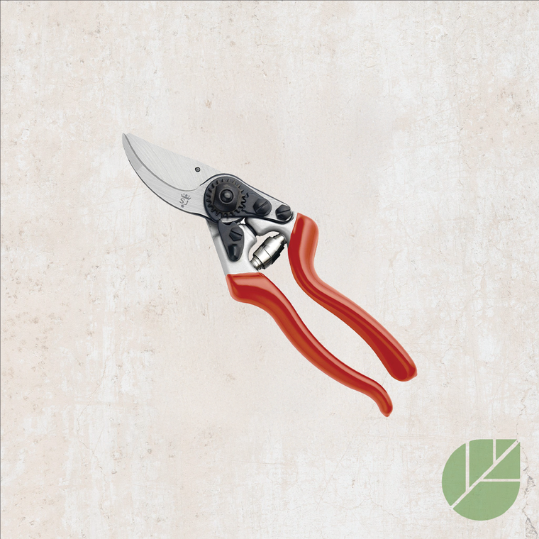 Ultra-robust, straight-edge pruning shears with ergonomic handle