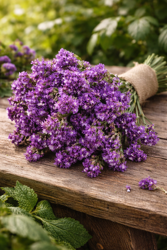 Organic 'Seeker Purple' Statice Seeds by Gaia, product image prepared for Canadian gardeners.