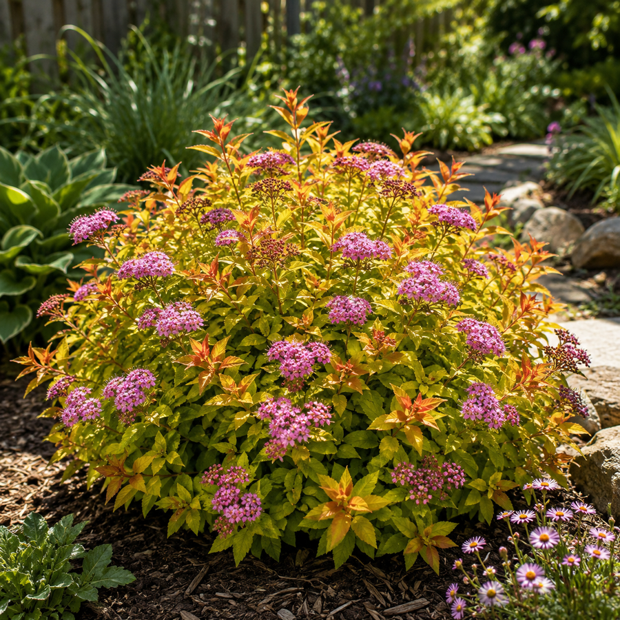 Spiraea japonica 'Flaming Mound'