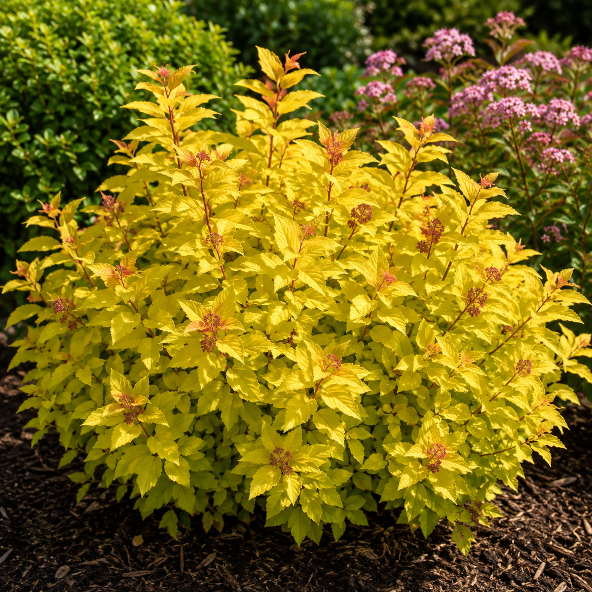 Spiraea japonica 'Lemon Princess'