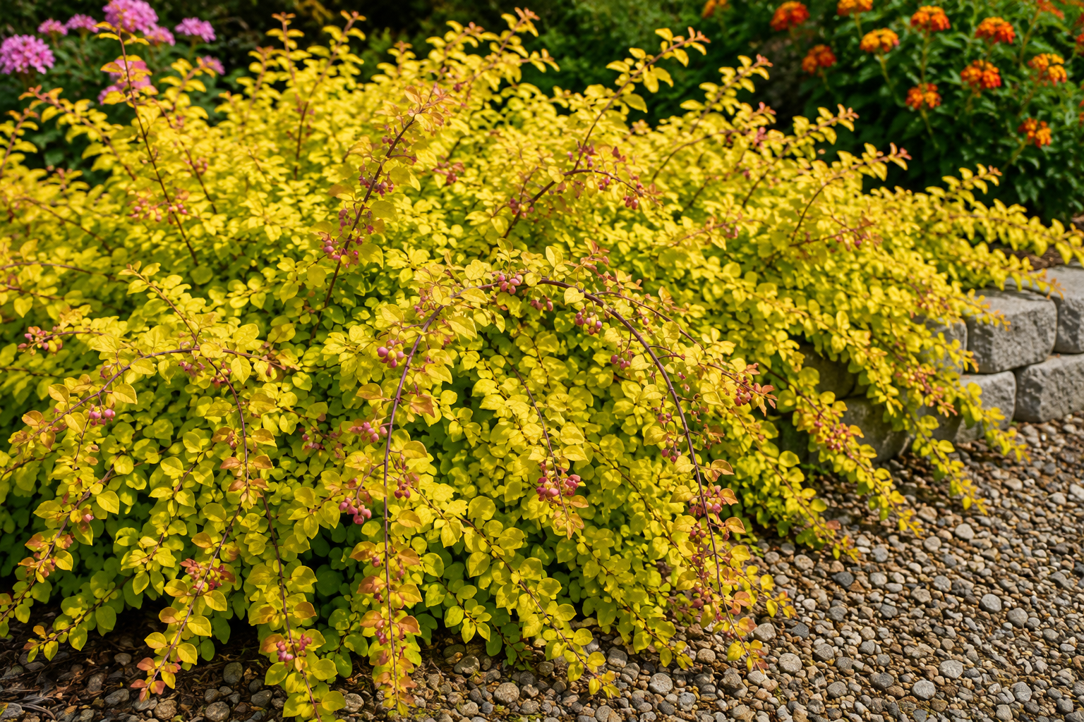 Symphoricarpos × chenaultii 'Brin de Soleil'