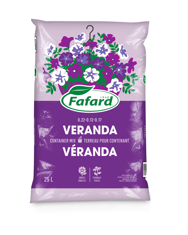Terreau Contenant Véranda 0.22-0.12-0.17 – Fafard — photo sur fond blanc