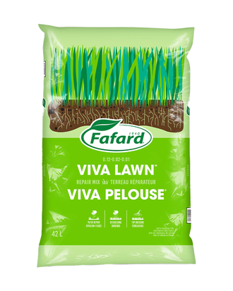Terreau Réparateur 0.12-0.02-0.01 Viva Pelouse – Fafard — photo sur fond blanc