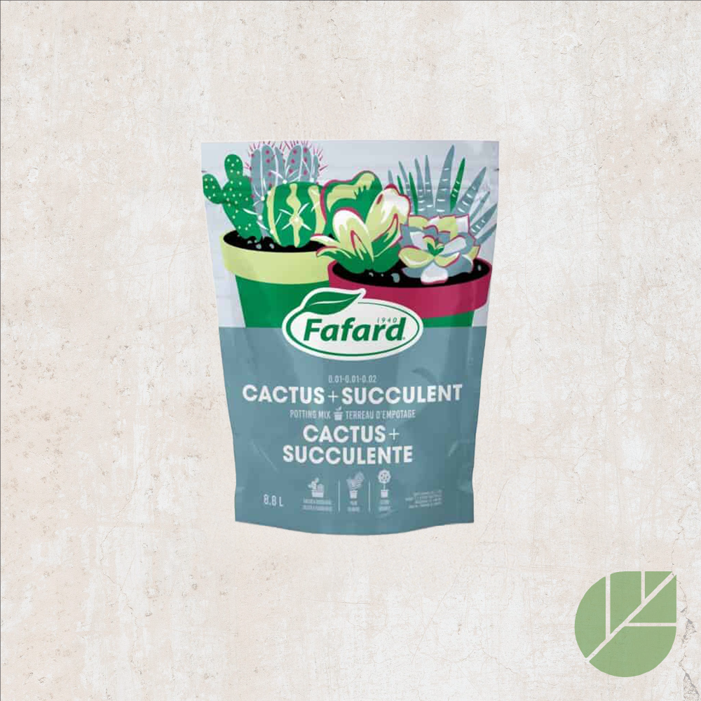 Sac de terreau Fafard pour cactus et succulentes conçu pour un drainage optimal des plantes grasses