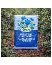 Terreau acide pour hydrangées, azalées, rhododendrons et petits fruits améliorant l’enracinement et la croissance