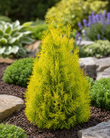 Thuja occidentalis 'Yellow Ribbon'