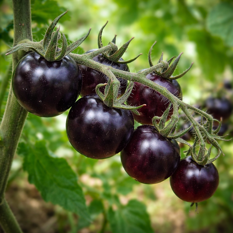 Tomate cerise bleue 'Dancing with Smurfs' bio
