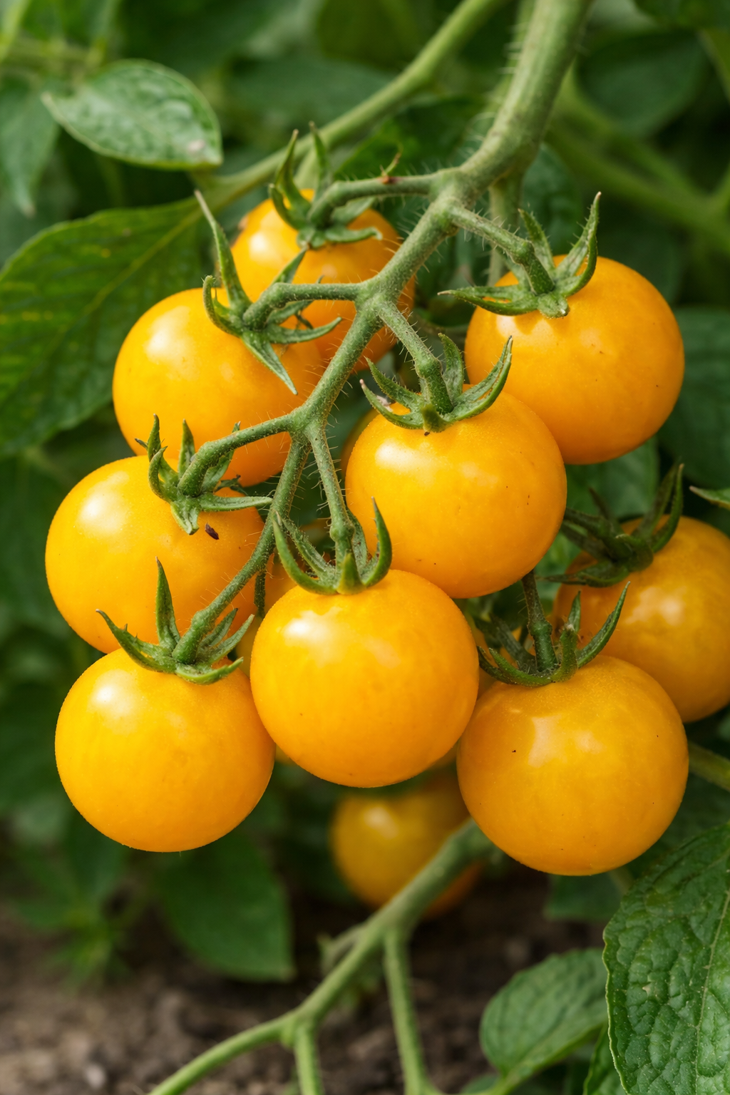 Tomate cerise jaune 'Sweet Yellow' indéterminé