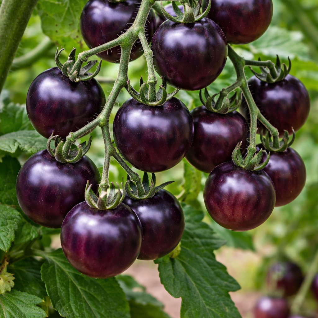Tomate cerise noire (<em>Solanum lycopersicum</em>)
