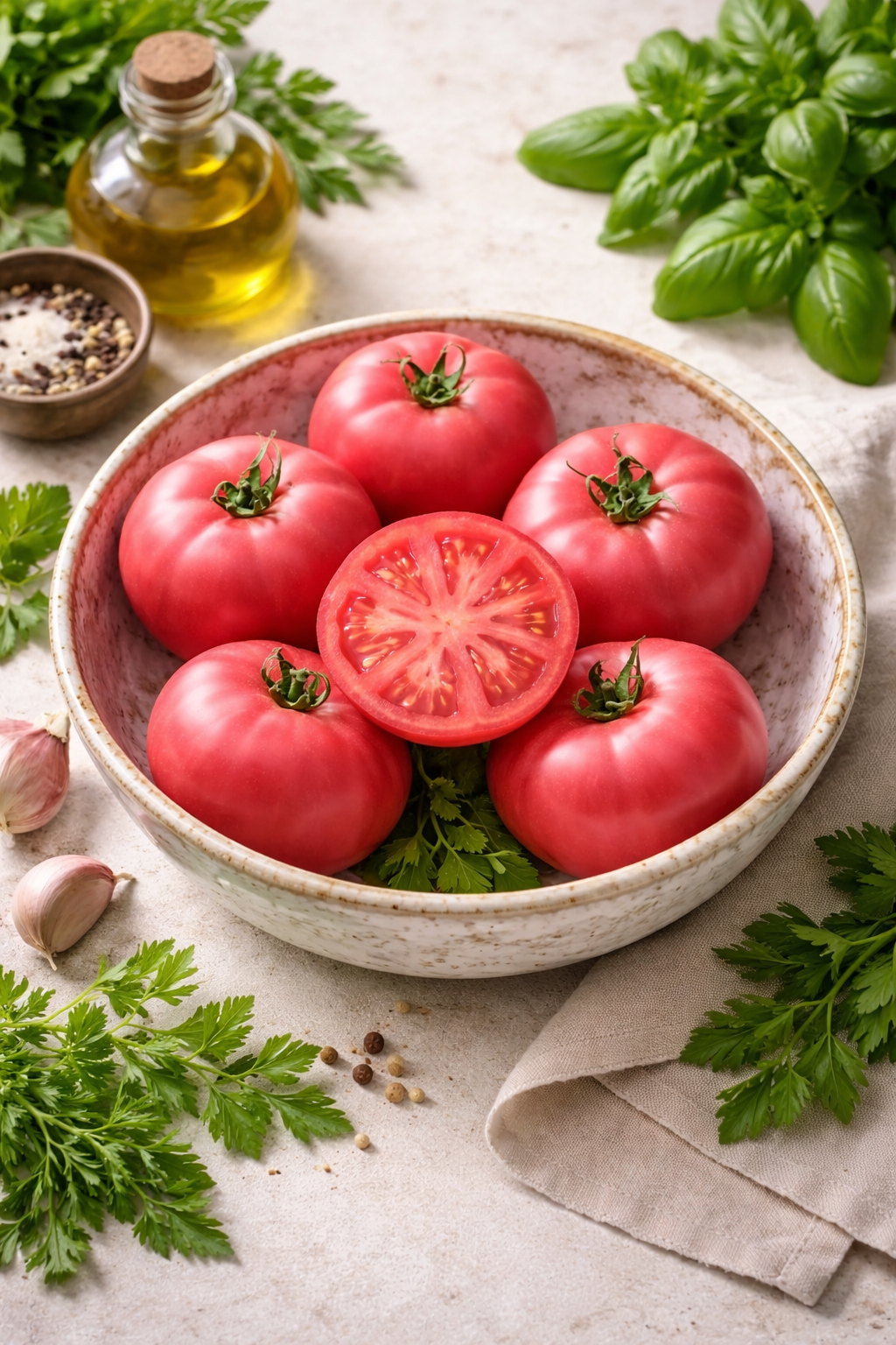Canabec pink tomato (<em>Solanum lycopersicum</em> ‘Canabec’)