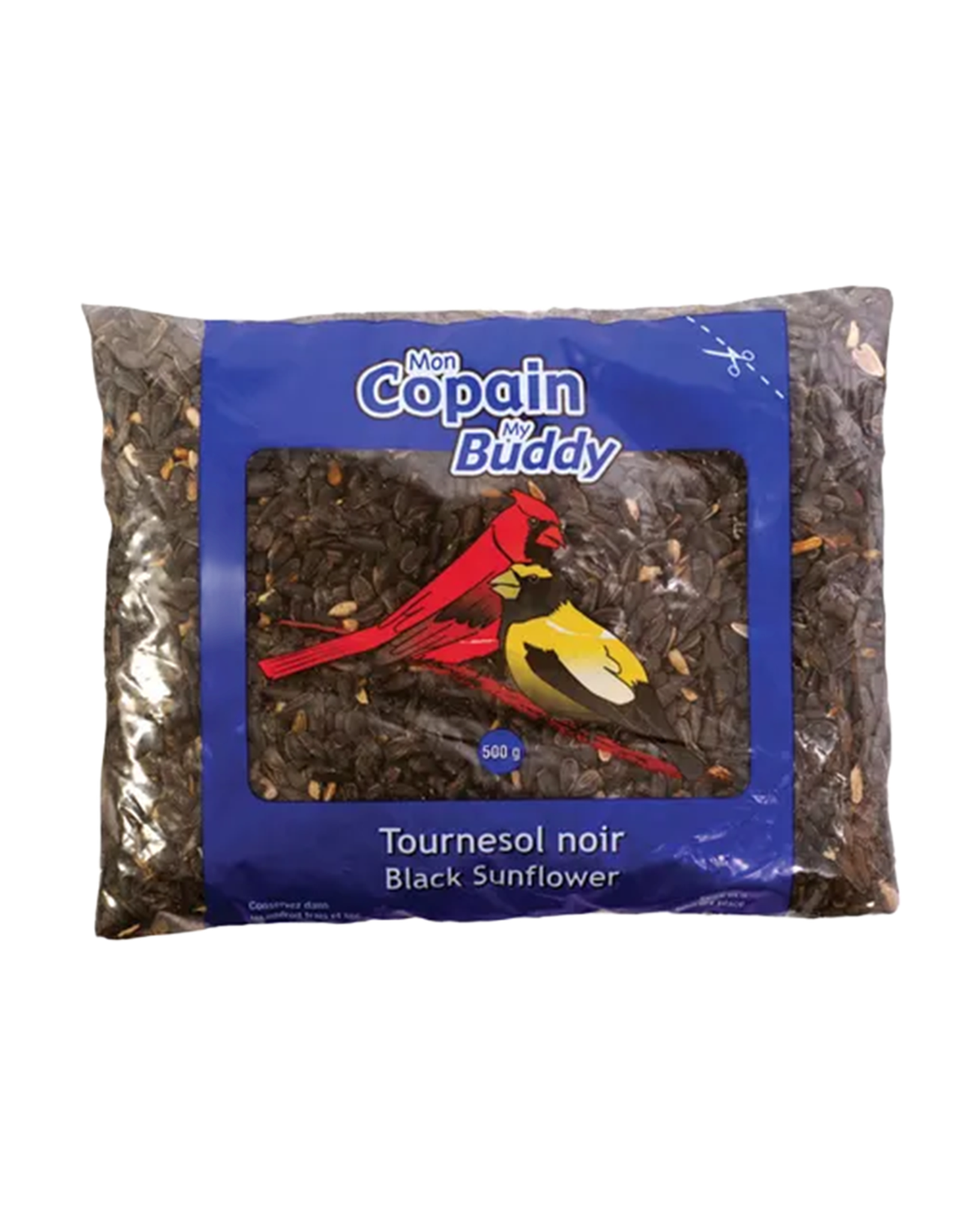 Graines de tournesol pour oiseaux Picardie – 450 g — photo sur fond blanc