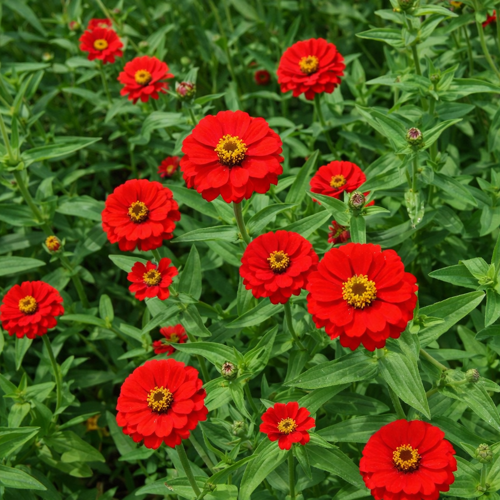 Zinnia 'Peruvian Red' bio