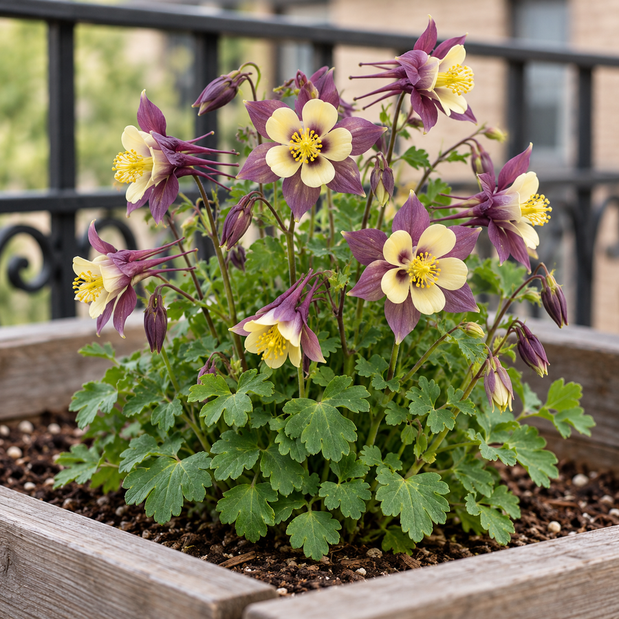 Ancolie Earlybird Purple Yellow