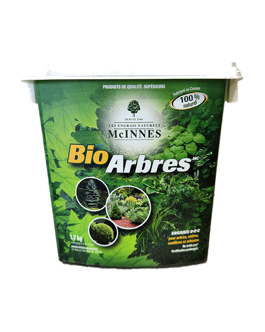 Emballage du produit « Engrais Bio arbres McInnes 8-2-2 », format 1.7Kg