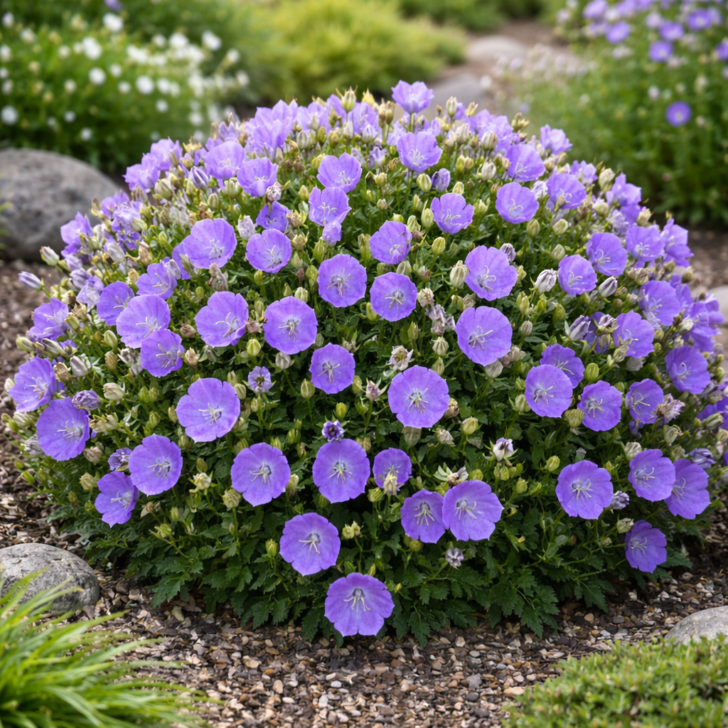 Campanula carpatica 'Rapido Blue'