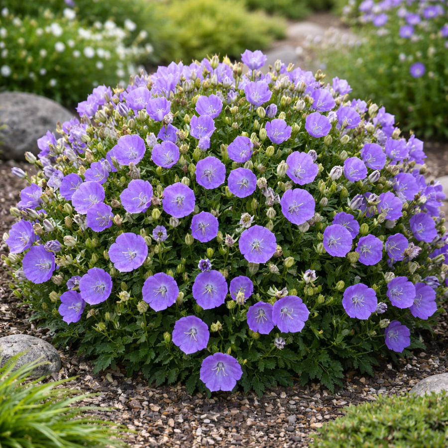 Campanula carpatica 'Rapido Blue'