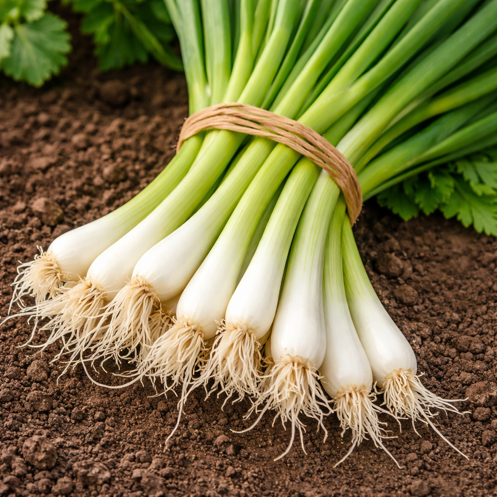 Organic 'Evergreen' shallot bunching
