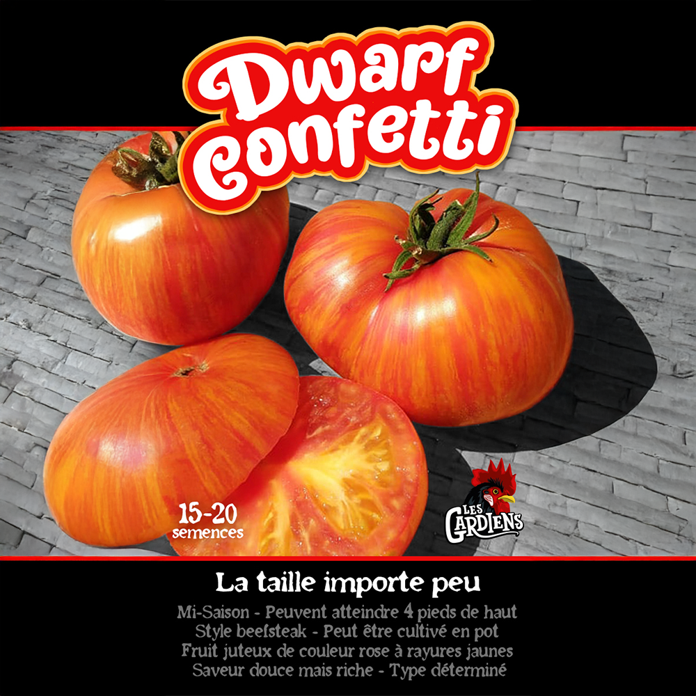 Dwarf Confetti tomato (<em>Solanum lycopersicum</em> ‘Dwarf Confetti’)
