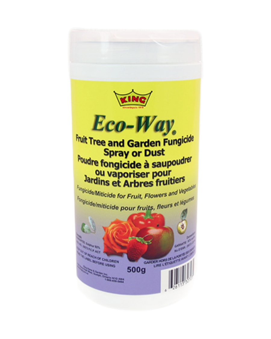 Fongicide en poudre pour jardins et arbres fruitiers ECO-WAY — photo sur fond blanc